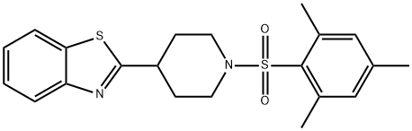 Piperidine, 4-(2-benzothiazolyl)-1-[(2,4,6-trimethylphenyl)sulfonyl]- (9CI) 结构式