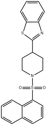 Piperidine, 4-(2-benzothiazolyl)-1-(1-naphthalenylsulfonyl)- (9CI) Structure