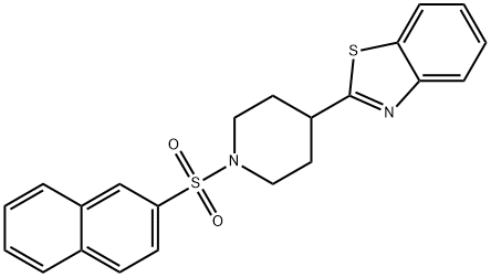 Piperidine, 4-(2-benzothiazolyl)-1-(2-naphthalenylsulfonyl)- (9CI) 化学構造式