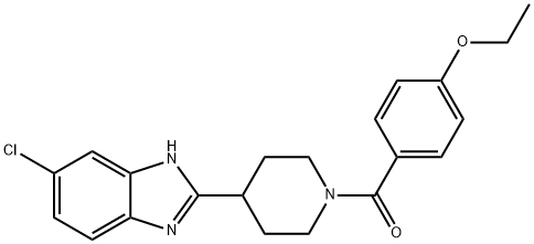 Piperidine, 4-(5-chloro-1H-benzimidazol-2-yl)-1-(4-ethoxybenzoyl)- (9CI) Structure