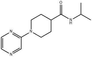 4-Piperidinecarboxamide,N-(1-methylethyl)-1-pyrazinyl-(9CI) Structure