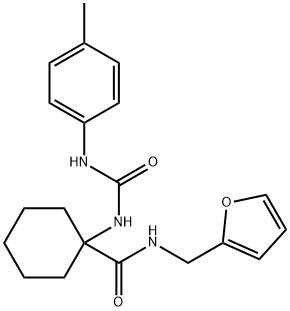 Cyclohexanecarboxamide, N-(2-furanylmethyl)-1-[[[(4-methylphenyl)amino]carbonyl]amino]- (9CI) Structure