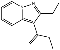 Pyrazolo[1,5-a]pyridine, 2-ethyl-3-(1-methylenepropyl)- (9CI) Structure