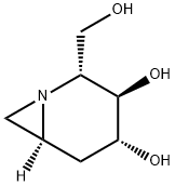 1-Azabicyclo[4.1.0]heptane-3,4-diol, 2-(hydroxymethyl)-, (2R,3R,4R,6S)- (9CI) Struktur