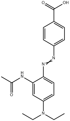 2'-(アセチルアミノ)-4'-(ジエチルアミノ)アゾベンゼン-4-カルボン酸 化学構造式