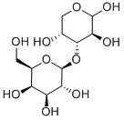 3-O-β-D-ガラクトピラノシル-D-アラビノース 化学構造式