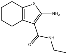 2-アミノ-N-エチル-4,5,6,7-テトラヒドロ-1-ベンゾチオフェン-3-カルボキサミド 化学構造式