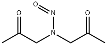 N-ニトロソ-N,N-ビス(2-オキソプロピル)アミン 化学構造式