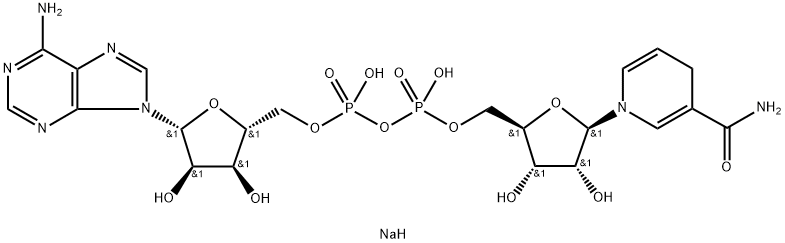 β-ニコチンアミドアデニンジヌクレオチド二ナトリウム水和物 (還元型) 化学構造式