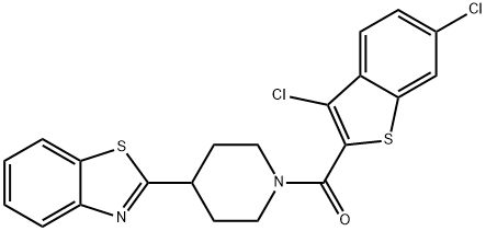 Piperidine, 4-(2-benzothiazolyl)-1-[(3,6-dichlorobenzo[b]thien-2-yl)carbonyl]- (9CI)|