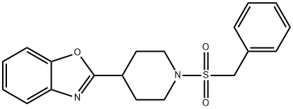 Benzoxazole, 2-[1-[(phenylmethyl)sulfonyl]-4-piperidinyl]- (9CI) Struktur