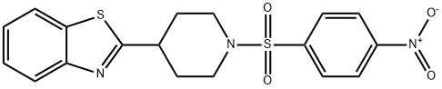 Piperidine, 4-(2-benzothiazolyl)-1-[(4-nitrophenyl)sulfonyl]- (9CI) Structure