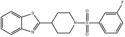 Piperidine, 4-(2-benzothiazolyl)-1-[(3-fluorophenyl)sulfonyl]- (9CI) Structure