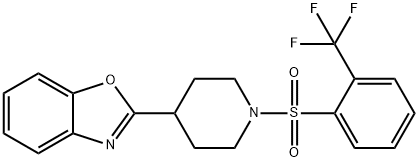 Piperidine, 4-(2-benzoxazolyl)-1-[[2-(trifluoromethyl)phenyl]sulfonyl]- (9CI) Struktur