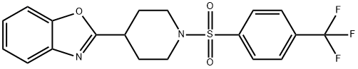 Piperidine, 4-(2-benzoxazolyl)-1-[[4-(trifluoromethyl)phenyl]sulfonyl]- (9CI) 结构式