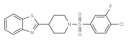 Piperidine, 4-(2-benzothiazolyl)-1-[(4-chloro-3-fluorophenyl)sulfonyl]- (9CI)|