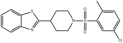 Piperidine, 4-(2-benzothiazolyl)-1-[(5-chloro-2-methylphenyl)sulfonyl]- (9CI) 结构式