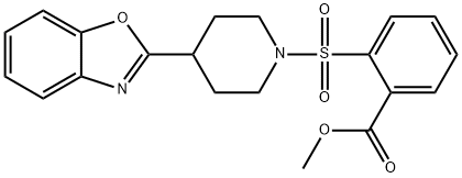 Benzoic acid, 2-[[4-(2-benzoxazolyl)-1-piperidinyl]sulfonyl]-, methyl ester (9CI)|