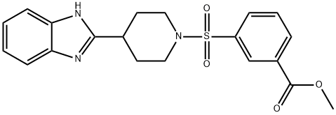 Benzoic acid, 3-[[4-(1H-benzimidazol-2-yl)-1-piperidinyl]sulfonyl]-, methyl ester (9CI)|