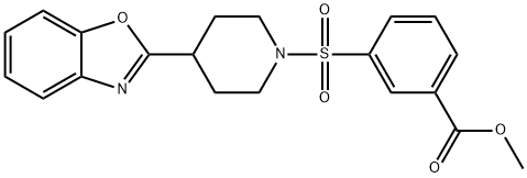 606082-32-0 Benzoic acid, 3-[[4-(2-benzoxazolyl)-1-piperidinyl]sulfonyl]-, methyl ester (9CI)