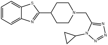 Benzothiazole, 2-[1-[(1-cyclopropyl-1H-tetrazol-5-yl)methyl]-4-piperidinyl]- (9CI) 结构式