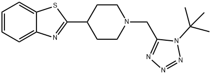 Benzothiazole, 2-[1-[[1-(1,1-dimethylethyl)-1H-tetrazol-5-yl]methyl]-4-piperidinyl]- (9CI) Structure