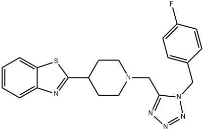 Benzothiazole, 2-[1-[[1-[(4-fluorophenyl)methyl]-1H-tetrazol-5-yl]methyl]-4-piperidinyl]- (9CI)|