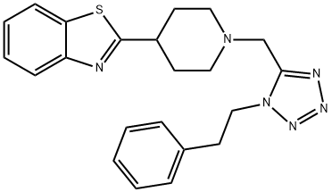 Benzothiazole, 2-[1-[[1-(2-phenylethyl)-1H-tetrazol-5-yl]methyl]-4-piperidinyl]- (9CI)|