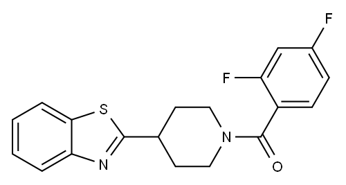 Piperidine, 4-(2-benzothiazolyl)-1-(2,4-difluorobenzoyl)- (9CI) Structure