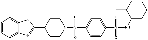 Benzenesulfonamide, 4-[[4-(2-benzothiazolyl)-1-piperidinyl]sulfonyl]-N-(2-methylcyclohexyl)- (9CI) Struktur