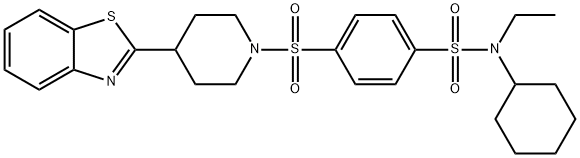 Benzenesulfonamide, 4-[[4-(2-benzothiazolyl)-1-piperidinyl]sulfonyl]-N-cyclohexyl-N-ethyl- (9CI)|