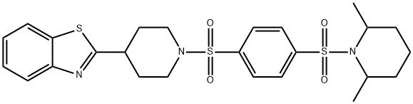 Piperidine, 1-[[4-[[4-(2-benzothiazolyl)-1-piperidinyl]sulfonyl]phenyl]sulfonyl]-2,6-dimethyl- (9CI)|