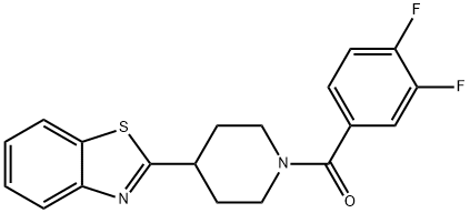 Piperidine, 4-(2-benzothiazolyl)-1-(3,4-difluorobenzoyl)- (9CI) Structure