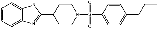 Piperidine, 4-(2-benzothiazolyl)-1-[(4-propylphenyl)sulfonyl]- (9CI) Structure