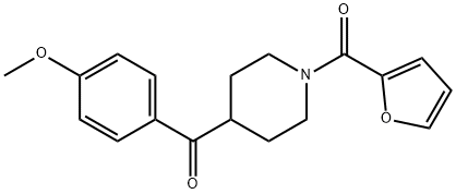 Piperidine, 1-(2-furanylcarbonyl)-4-(4-methoxybenzoyl)- (9CI) Structure