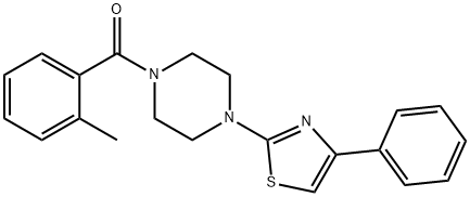 Piperazine, 1-(2-methylbenzoyl)-4-(4-phenyl-2-thiazolyl)- (9CI) Structure