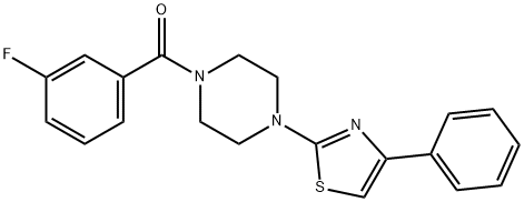 Piperazine, 1-(3-fluorobenzoyl)-4-(4-phenyl-2-thiazolyl)- (9CI) Struktur