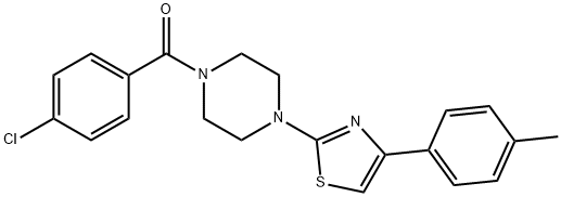 Piperazine, 1-(4-chlorobenzoyl)-4-[4-(4-methylphenyl)-2-thiazolyl]- (9CI) Struktur