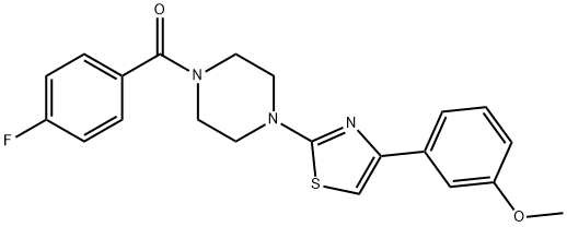 Piperazine, 1-(4-fluorobenzoyl)-4-[4-(3-methoxyphenyl)-2-thiazolyl]- (9CI) Structure