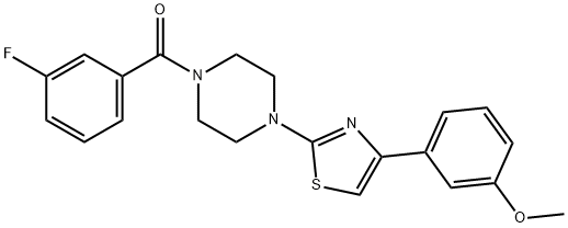 Piperazine, 1-(3-fluorobenzoyl)-4-[4-(3-methoxyphenyl)-2-thiazolyl]- (9CI) Structure