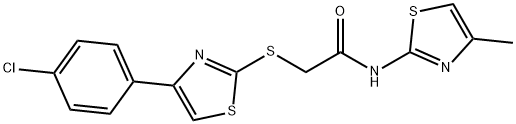 Acetamide, 2-[[4-(4-chlorophenyl)-2-thiazolyl]thio]-N-(4-methyl-2-thiazolyl)- (9CI) 结构式