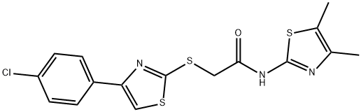 Acetamide, 2-[[4-(4-chlorophenyl)-2-thiazolyl]thio]-N-(4,5-dimethyl-2-thiazolyl)- (9CI)|