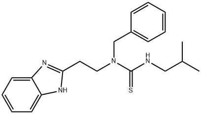Thiourea, N-[2-(1H-benzimidazol-2-yl)ethyl]-N-(2-methylpropyl)-N-(phenylmethyl)- (9CI) Structure
