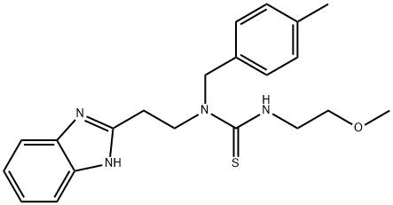 Thiourea, N-[2-(1H-benzimidazol-2-yl)ethyl]-N-(2-methoxyethyl)-N-[(4-methylphenyl)methyl]- (9CI) Structure