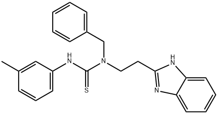 Thiourea, N-[2-(1H-benzimidazol-2-yl)ethyl]-N-(3-methylphenyl)-N-(phenylmethyl)- (9CI) Structure