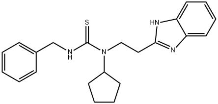 Thiourea, N-[2-(1H-benzimidazol-2-yl)ethyl]-N-cyclopentyl-N-(phenylmethyl)- (9CI) 结构式