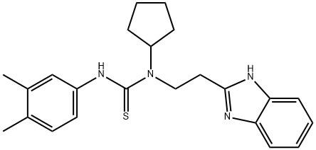 Thiourea, N-[2-(1H-benzimidazol-2-yl)ethyl]-N-cyclopentyl-N-(3,4-dimethylphenyl)- (9CI)|