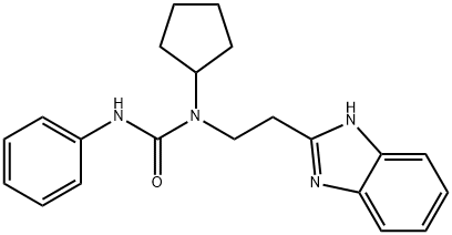 Urea, N-[2-(1H-benzimidazol-2-yl)ethyl]-N-cyclopentyl-N-phenyl- (9CI) Structure