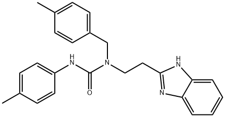Urea, N-[2-(1H-benzimidazol-2-yl)ethyl]-N-(4-methylphenyl)-N-[(4-methylphenyl)methyl]- (9CI) 结构式