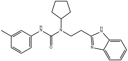 Urea, N-[2-(1H-benzimidazol-2-yl)ethyl]-N-cyclopentyl-N-(3-methylphenyl)- (9CI) Struktur